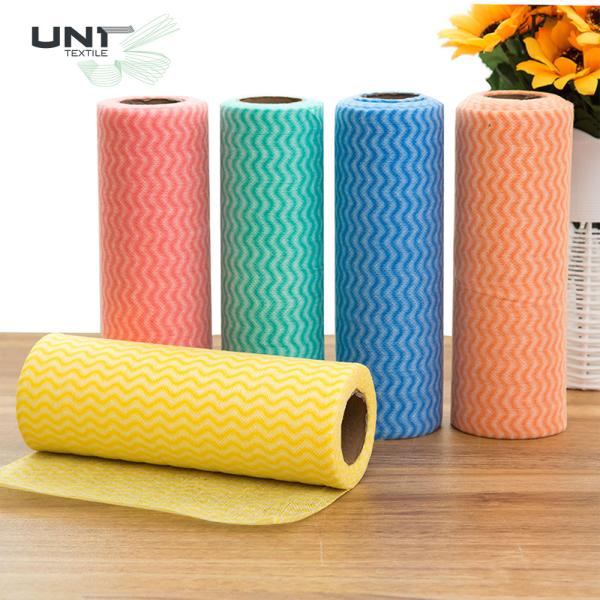 Wavy Line Spunlace Nonwoven Cleaning Wipes For Kitchen Wet Wipes