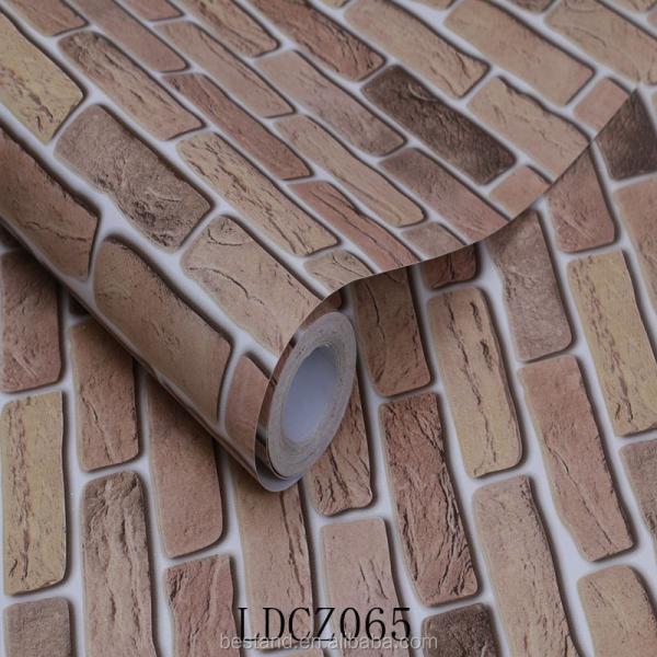3d Brick Wallpaper PVC Vinyl Adhesive Wall Paper Wall Stickers Fashionable Design