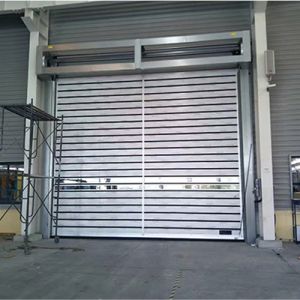 Full View High Speed Aluminum Spiral Roll Up Shutter Door For Metal Processing Plants