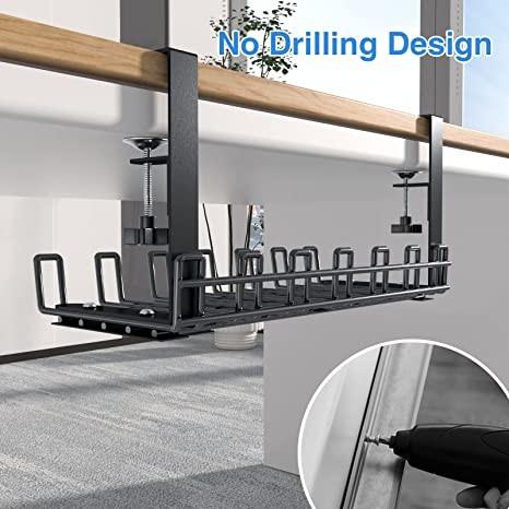 Neat and Tidy Cord Organizer Under Desk Cable Management for a Professional Look