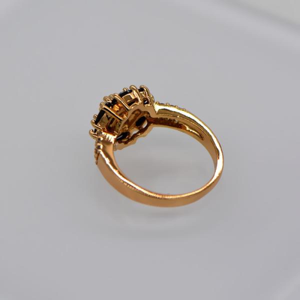 New trendy AAA+ Swiss Cubic Luxury Zircon crystal ring 18k gold plating jewelry gift