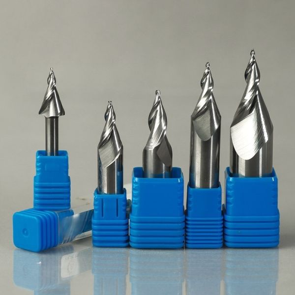 12mm SHK Two Flutes Spiral CNC Mini Channel Letters Cutter Tool Luminous Word Processing Engraving Tools with ODM & OEM Support