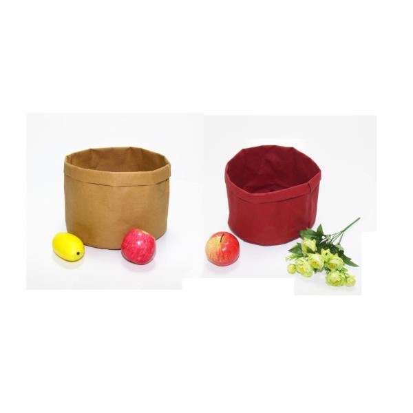 Custom Reusable Recycling Paper Bag Seedling Pots 0.55mm Washable Paper Bag For Plants
