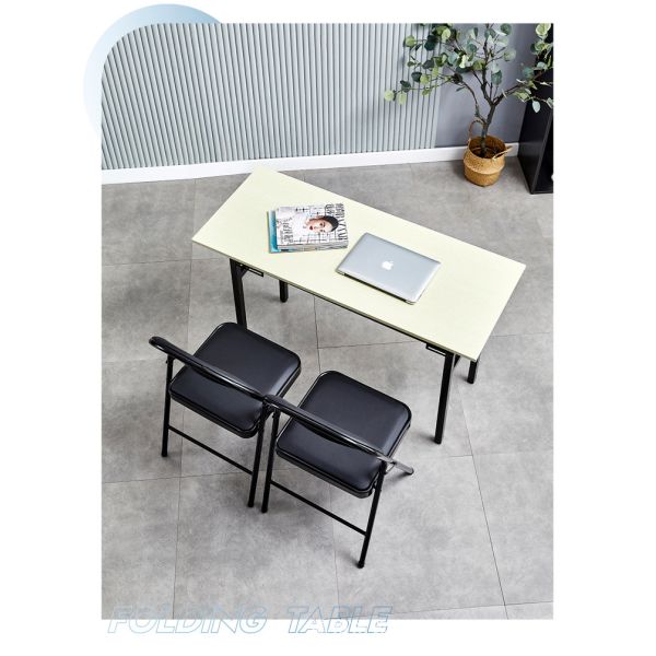 Modern Double Layer Foldable Lightweight Waterproof Outdoor Metal Table Rectangular Office Meeting Study Computer Training Desk