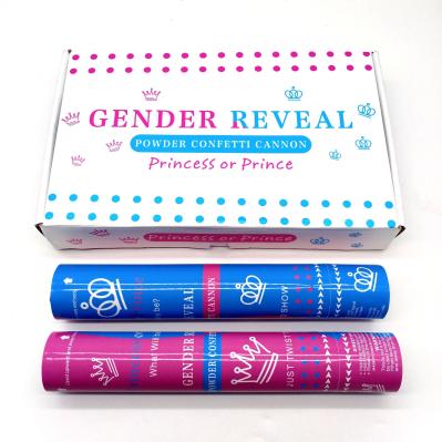 Blue Pink Boy Girl Gender Reveal Confetti Launcher Biodegradable Flameproof Party Confetti Popper