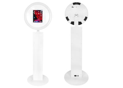 White Portable Ipad Photo Booth Wedding Party Selfie With Ring Light