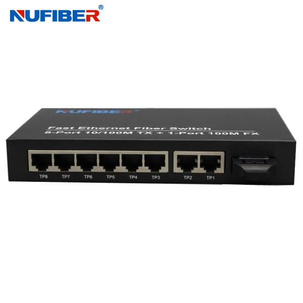 10/100M 8 Port RJ45 1 Fiber Port Dual Fiber MM 1310nm 2km Optical Fiber Ethernet Switch NF-M108C
