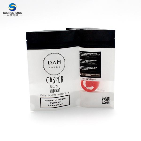 Eco Matte Finish Stand Up Pouch Ziplock Kraft Paper Packaging Bag For Dry Flower