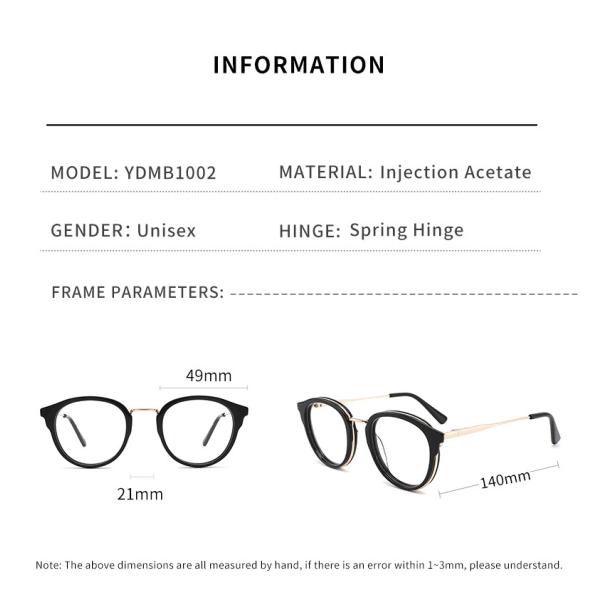 Круглый читая OEM 4 стекел металла ацетата красит для женщин и людей