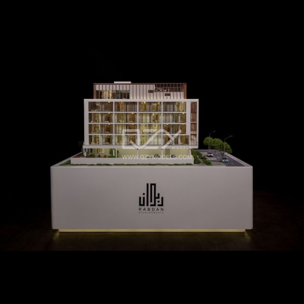 1:30 Scale Realistic Luxury Apartment Model with iPad Controlled Lighting for Dubai Real Estate