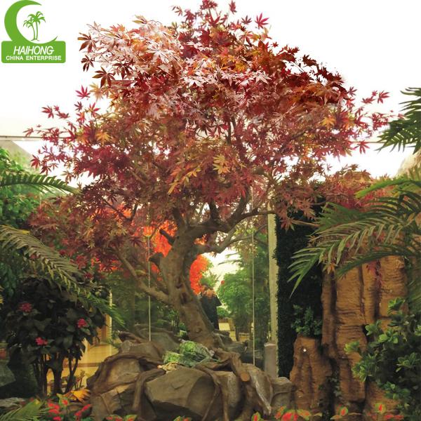 igh Simulation Maple Tree Autumn Leaves Landscaping Tree Faux Maple Trees for Shopping Mall/Resort Decoration