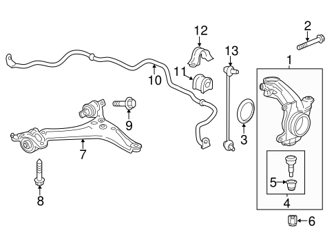 Honda Accord 2013 Suspension Front Lower Ball Joints 51220 T2A 305 White Color