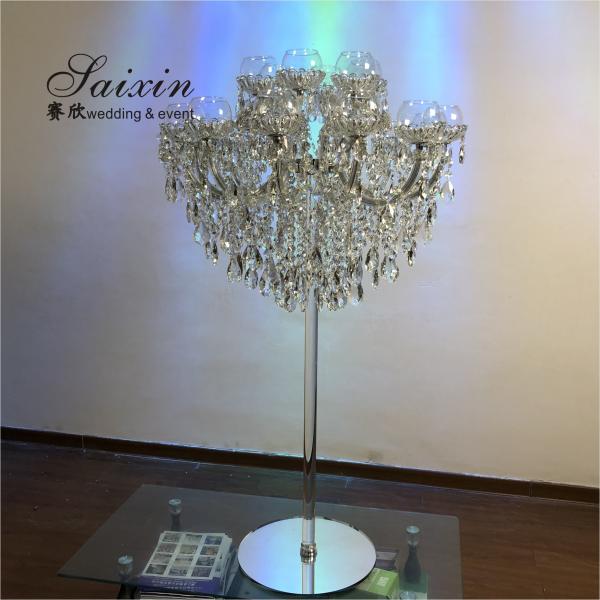 Роскошное украшение стола 18 рук полные хрустальные люстры канделябры для свадебных центров