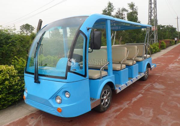 12 Seats Electric Tourist Car Electric Sightseeing Vehicle 30km / H Max Speed