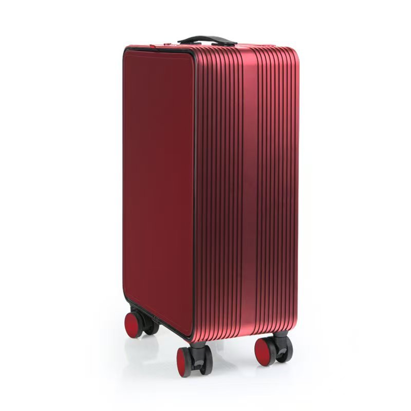 Unique Features Aluminum Luxury  Luggage Front Open Carts Large Carry-ons Cabin Trolley Suitcase Luggage