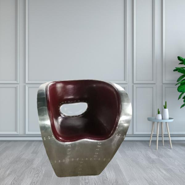 Antique Design Loft Style Furniture Vintage Leather Spitfire Retro Metal Aluminium Aviator Tomcat Sofa Chair