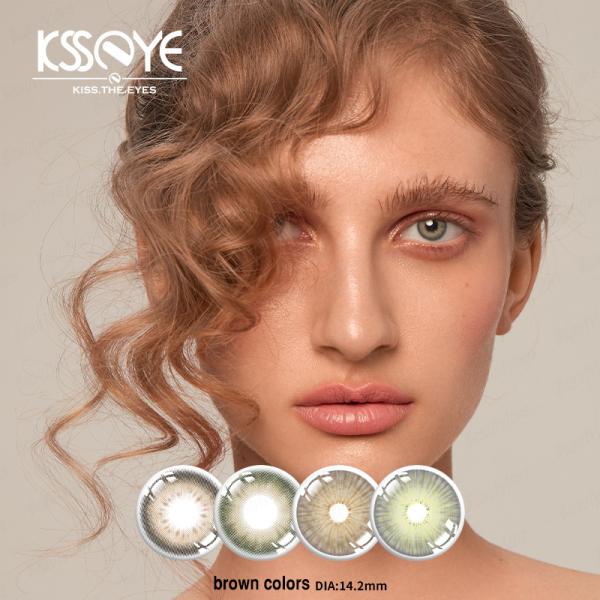 Odm Colored Moonlight Brown Colored Contacts Lenses For Dark Eye