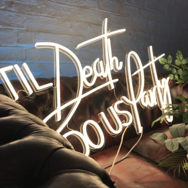 Window Hanging Neon Letter Signs Output 12-24V Acrylic Wedding Decoration
