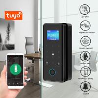 Fermeture à porte en verre avec empreinte digitale Biométrique Déverrouillage automatique Tuya