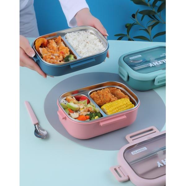 Металлическая коробка с обедом для бенто из нержавеющей стали