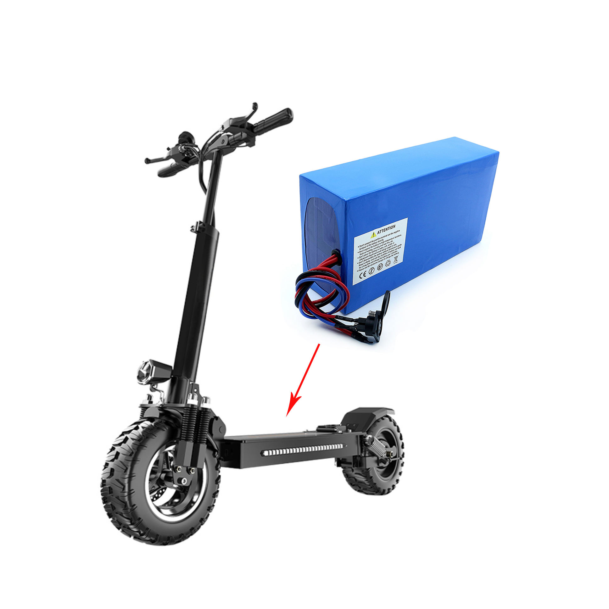 48V 20AH 500 Cycles LiFePO4 Lithium Battery Pack For Electric Scooter