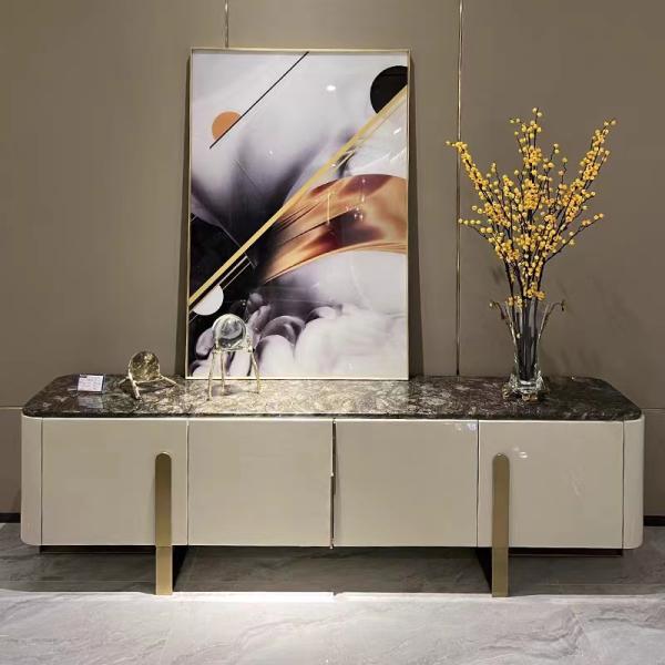 Marble Face Luxury Sideboard Cabinets With Drinks Fridge