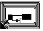 PET 13.56MHZ RFID Inlay 13.56MHZ 25*40mm Size For Key Fob / Label