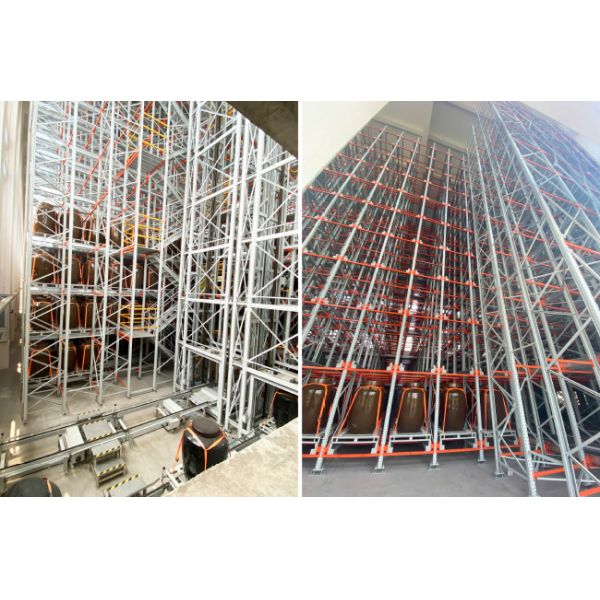 Two Way Radio Shuttle Cart And Carrier ASRS Automatic Storage And Retrieval System  Pallet Runner Rack System