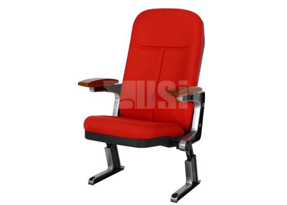 Fabric / PU / Leather Church Auditorium Chairs Imported Hardwood Armrest