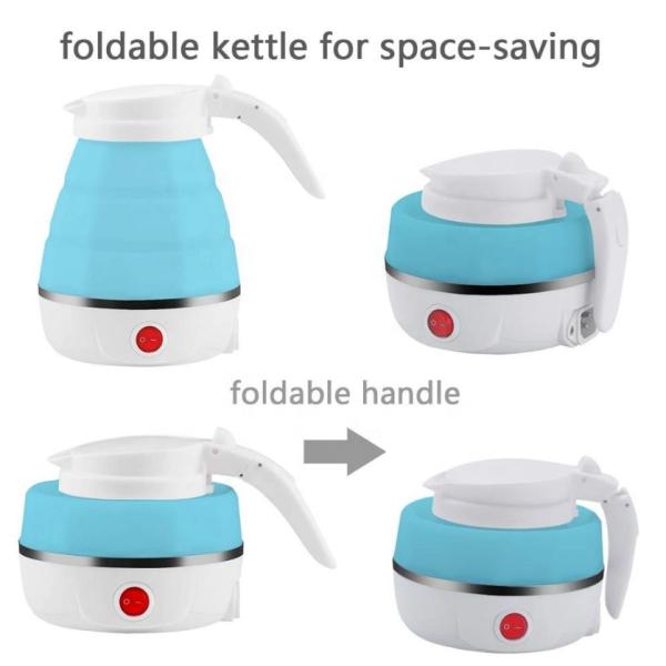 Нержавеющая сталь жары портативного качества еды чайника перемещения силикона складного электрического немедленная