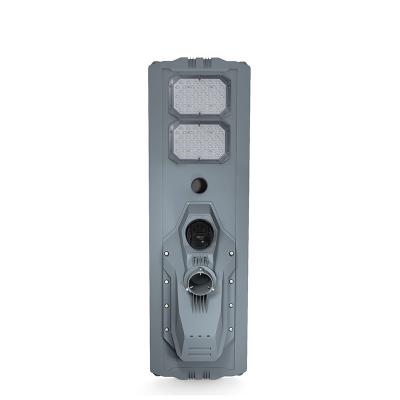 Intelligent Light Control Solar Street Light with Camera 200w 6500lm Remote Control Radar Sensor