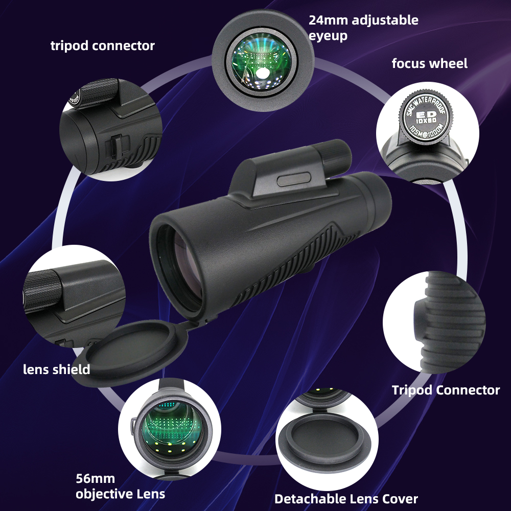 Monocular телескопа мобильного телефона 12x56 высокий приведенный в действие HD водоустойчивый для звероловства