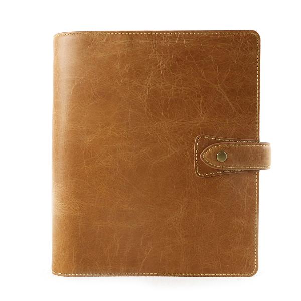 Brown Color Bullet Journal Ring Binder Socket Pen Design Simple Operation