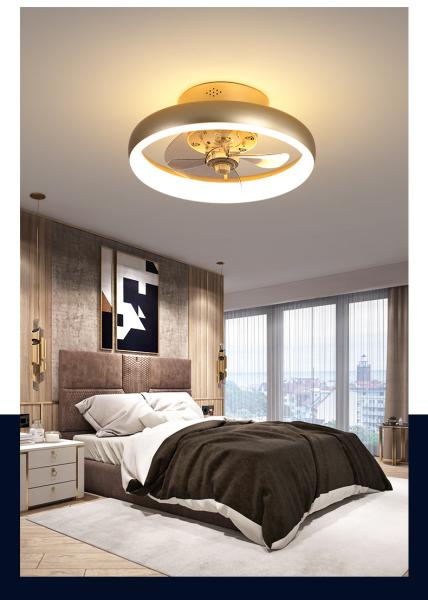 36W Modern Light luxury ceiling fan lamp simple invisible bedroom dining room living room children's room fan lamp