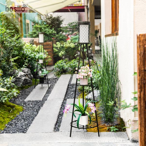 Color Temperature Options Waterproof Solar Powered Flower Stand Lights with 1200mAh Battery Capacity and USB Rechargeable