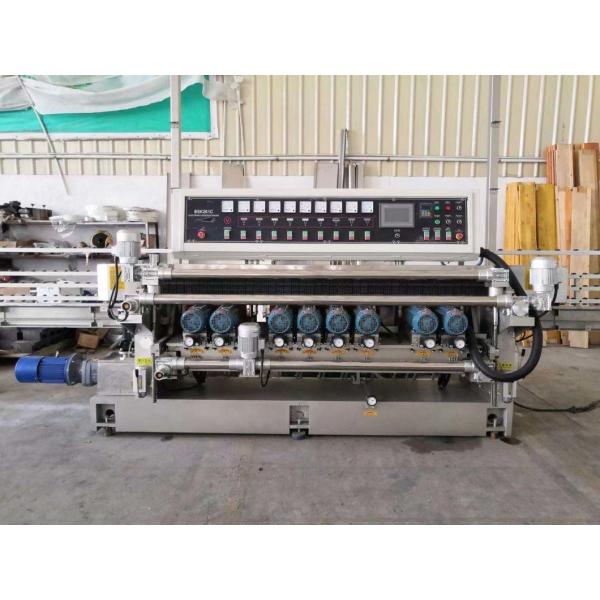 Vertical Structure Polishing Mirror Flat Glass Beveling Machine with PLC Control System