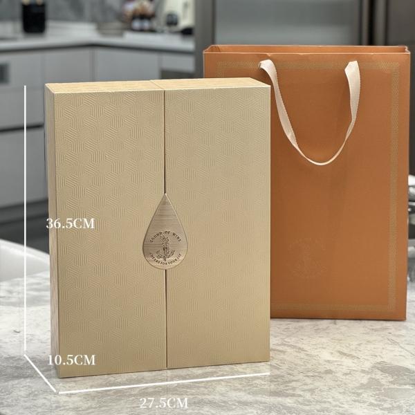 Luxury Custom Wine Gift Boxes With Magnetic Closure Rigid Packaging For Red Wine Champagne