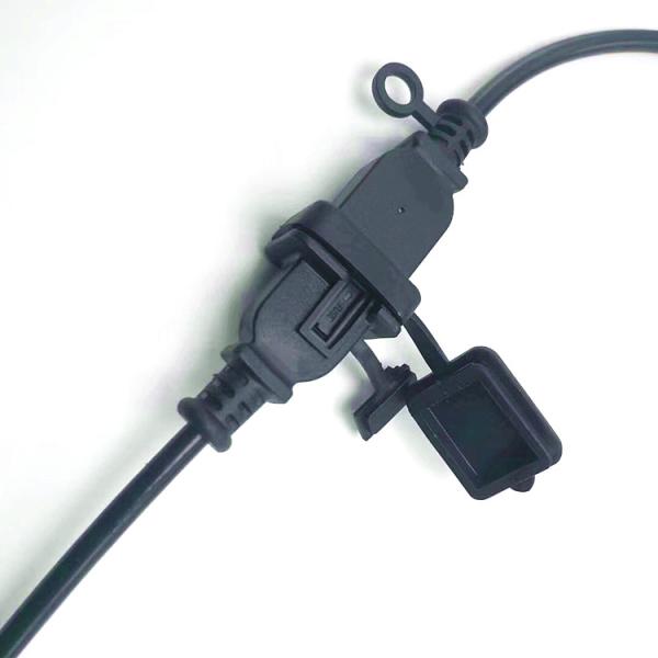 High quality 2pin black extension power cord  0.5m-10m copper power extension cable