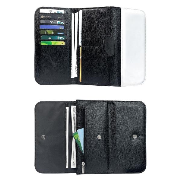 Portemonnaie continentale sublimation à trois fois de grande taille avec une prise de carte pour homme et femme