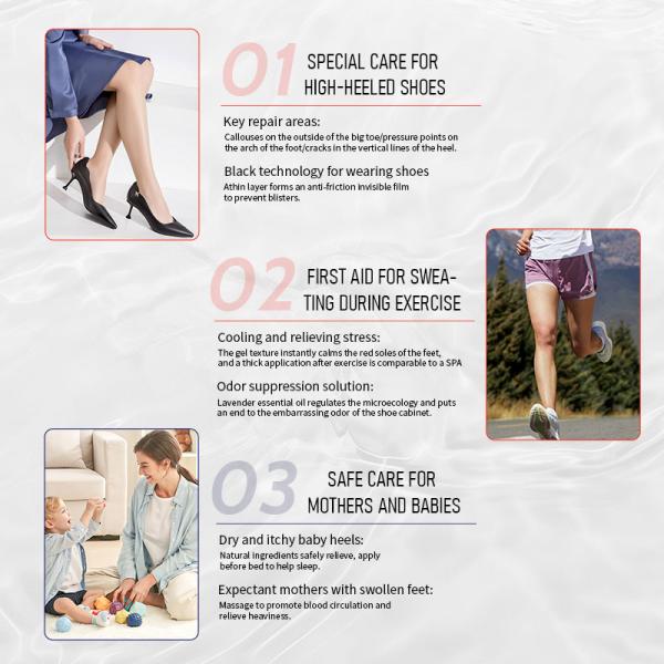 Lavender Smart Moisturizing Heel Crack Repair Lotion Nourishing Dry And Cracked Heels