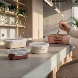 IKOO Stainless Steel Food Container 0.45mm Stackable Airtight