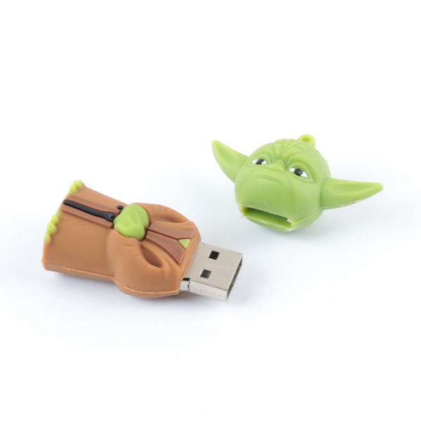 PVC подгонял сформированный мастерскими Звездными войнами Yoda Usb проблескивает Usb 2,0 и 3,0 привода
