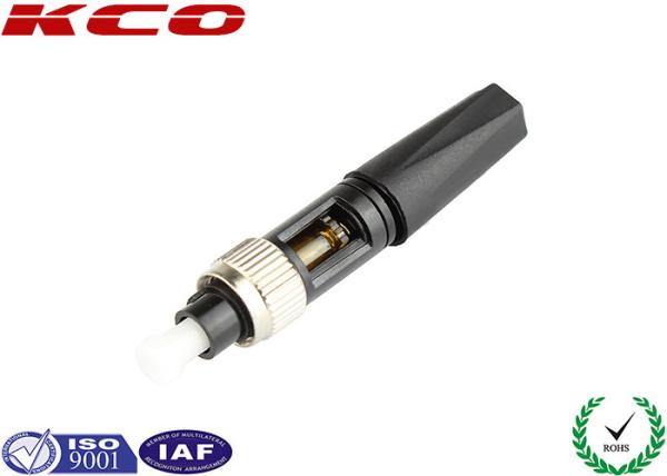 Black Fiber Optic FCUPC Quick Connector CATV FTTH FTTA / Optic Fiber Fast Connector