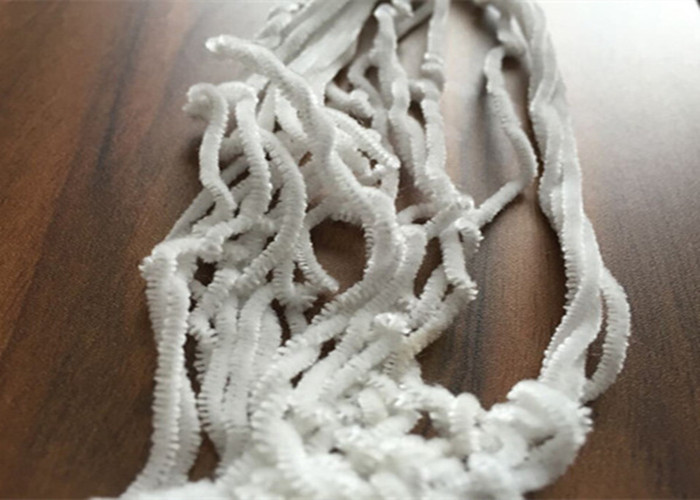 White Polyester Chenille Yarn , 5nm Fancy Knitting Yarn Environment Friendly