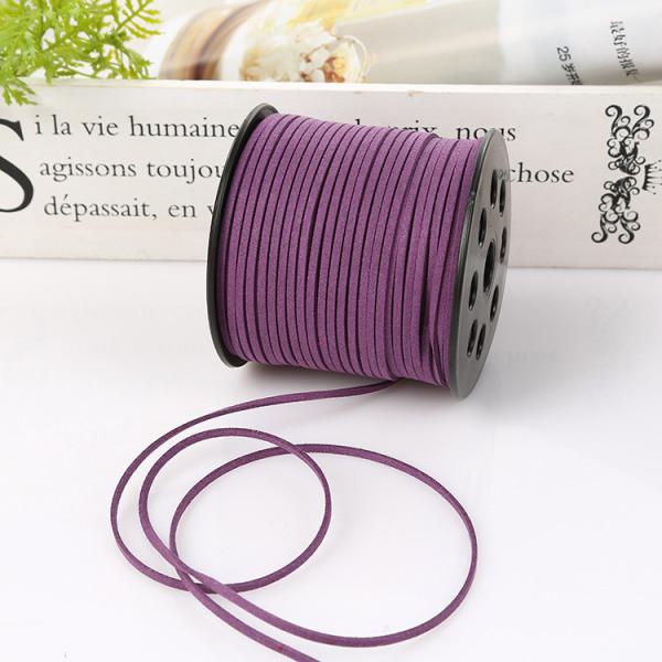 Fios de veludo de couro de camarão 3 mm Fios de veludo de dois lados