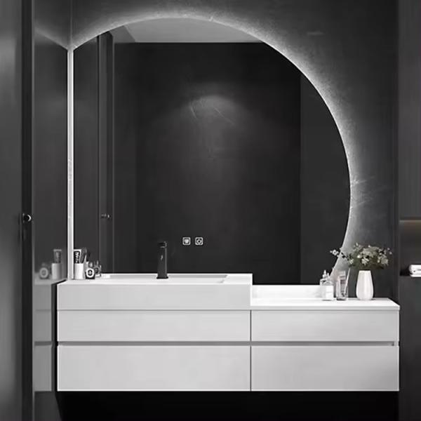 Plywood Modern Bathroom Vanity 60 Inch Single Toilet Sink