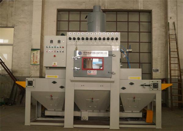 Rubber Belt Abrasive Blasting Machine , Industrial Media Blaster With Separator Blasting Plates