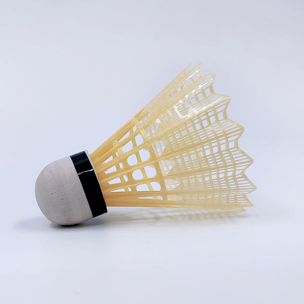 Outdoor Badminton Shuttle Cock Plastic 12 Pack Fiber Cork Yellow White