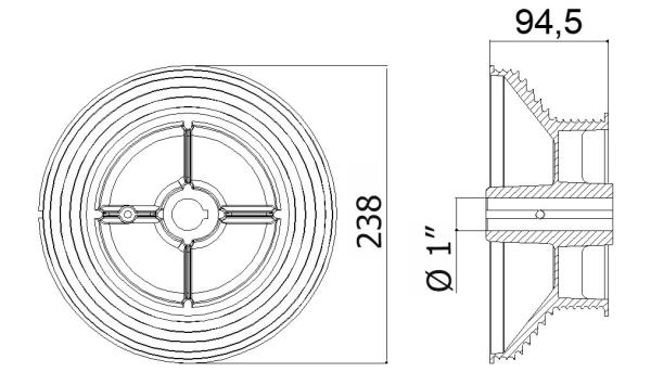 Die-Cast Aluminium Drum High Lift 5750-120 146-3050MM