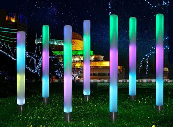LED luminous column 1.5m / 1.8m / 2m height colorful interactive touch light emitting column park landscape